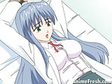 Anime nurse getting undressed