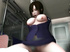 Very hot Asian brunette riding a long dong with her muff and shitty hole