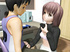 Slutty small-titted shcool girl in nylons seducing her classmate to sex