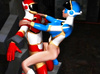 Dirty lesbian fuck and hardcore orgy busty vixens in futuristic costumes