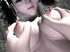 Boobed anime teen in pigtails and nylons giving head before sex from behind