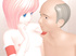 Anime teen slut fucking with her classmate while her pink-haired friend rocking with old goat
