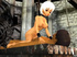 Short-haired anime blondie with big juggs fucking with a black lad