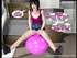 Kinky teen bounces on inflated yoga sex toy